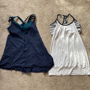 lululemon athletica tank top bundles Navy and White Tank Tops